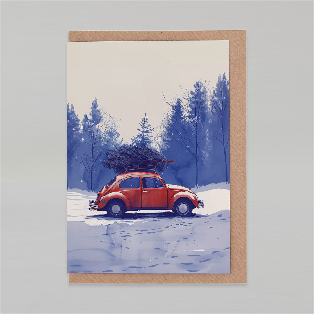 Weihnachtskarte "Baumkauf"