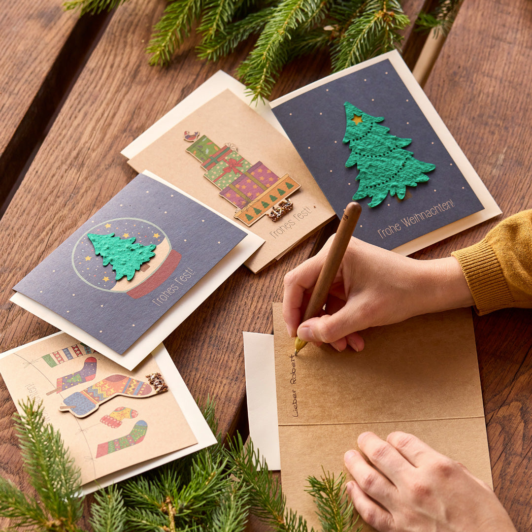 Geschäftliche Weihnachtskarten für Unternehmen und Firmen