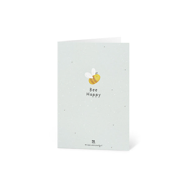 Grußkarte - Bee Happy