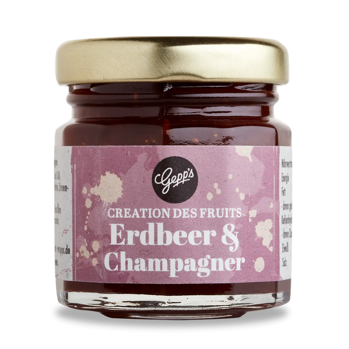 Fruchtaufstrich Erdbeere und Champagner