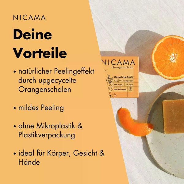 Upcycling Peelingseife mit Orangenschale
