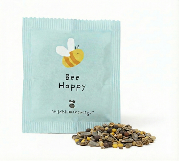 Loses Blumensaatgut im Industrieumschlag