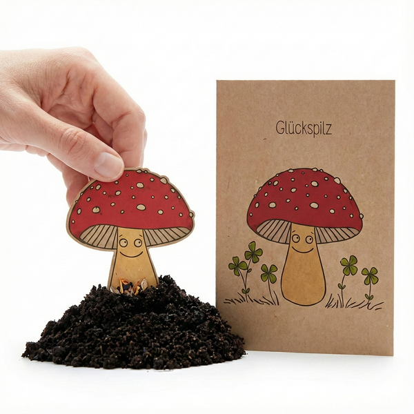 Postkarte mit individuellem Saatstecker