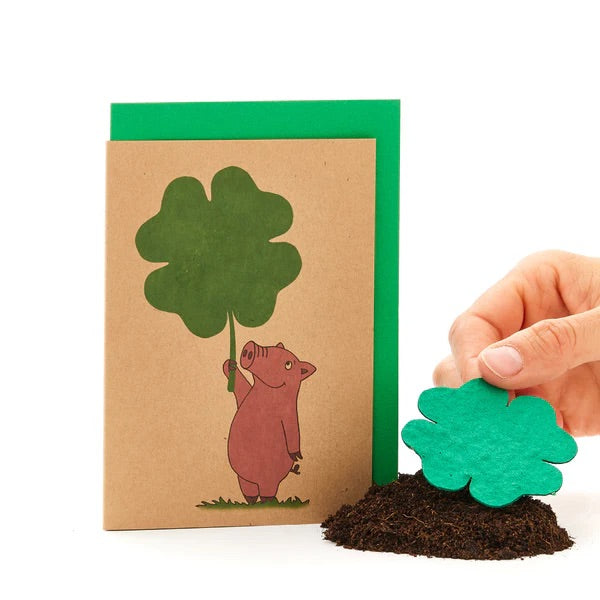 Klappkarte mit individueller Form aus Saatpapier / Samenpapier