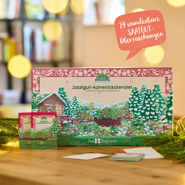 Adventskalender mit 24 Saatgut Überraschungen