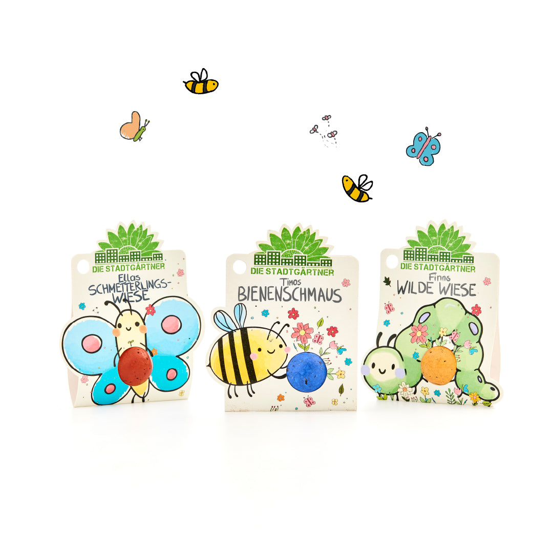 3er Blumenmurmeln Set I Timo und seine Freudin I Kleinigkeit zum Verschenken für Kinder I Mitgebsel Kindergeburtstag I Kinder Nikolausgeschenk