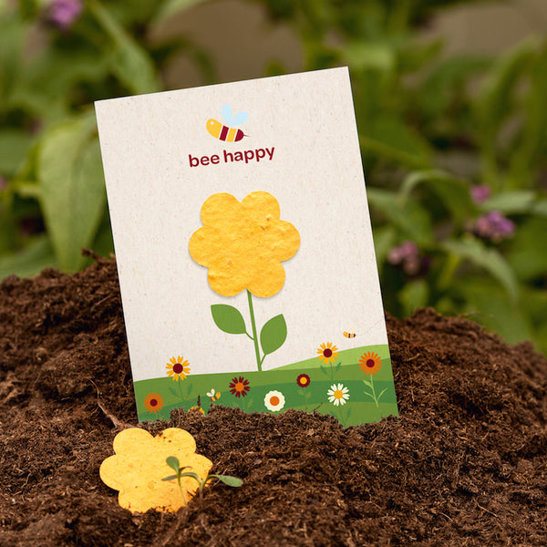 Postcard with Individual Seed Paper Shape