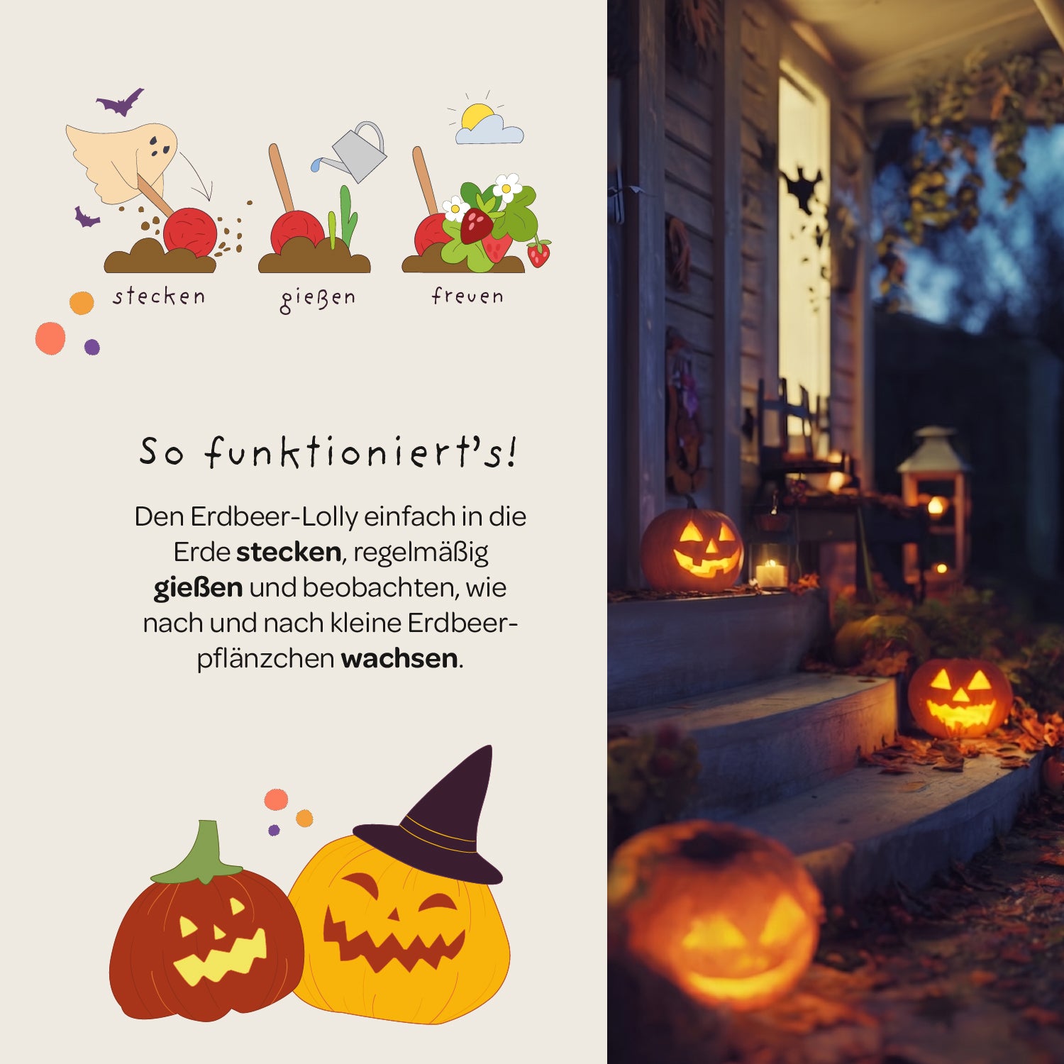 Halloween - Erdbeerlolly - Erdbeere