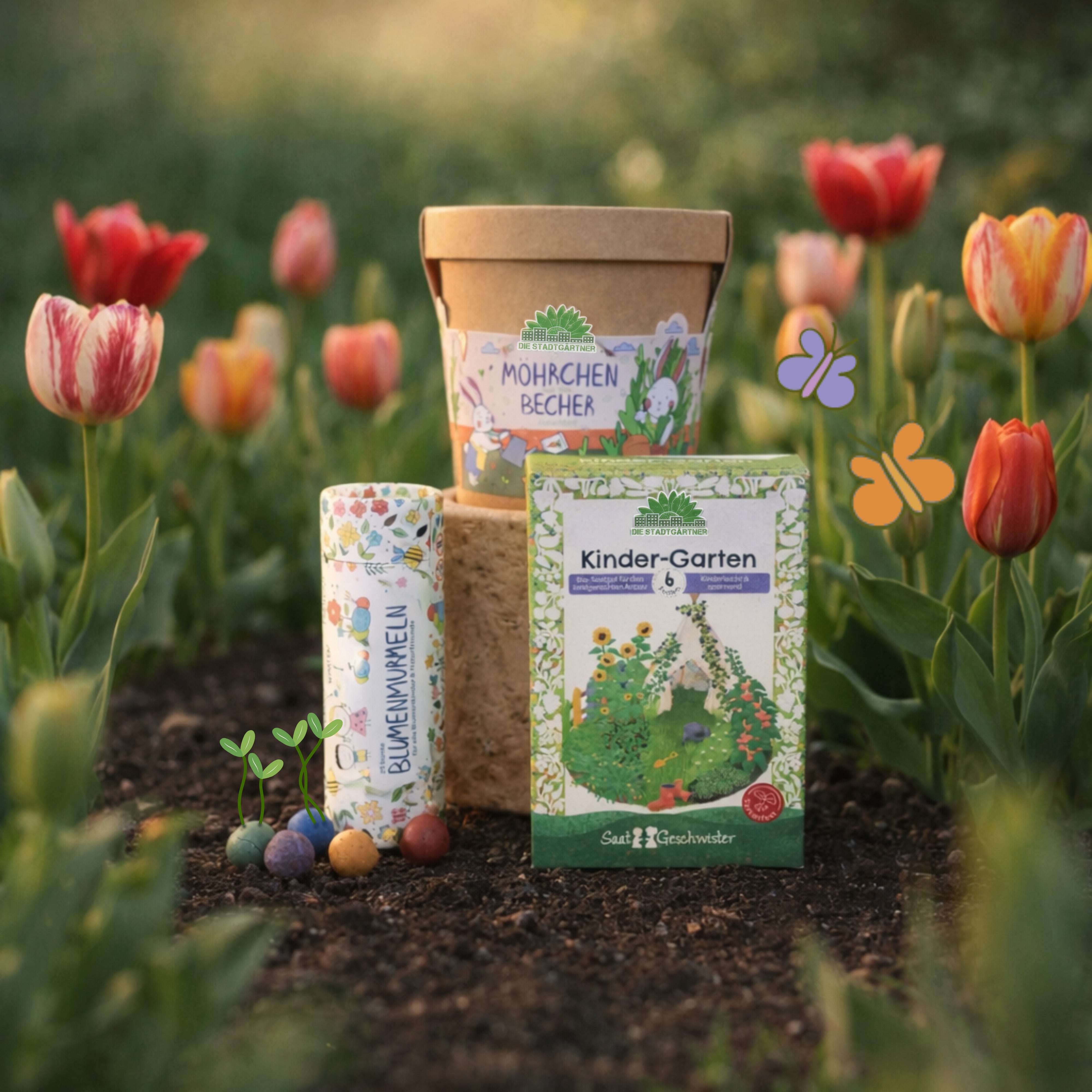 Ostergeschenke Set "Kinder Garten"