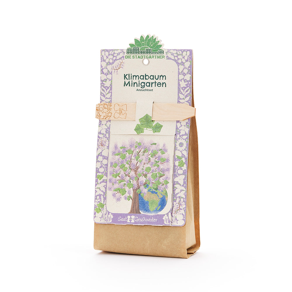 Anzuchtset – Minigarten Klimabaum I Set: Samen, Saatgut und Anzuchterde I Ideal als Geschenk oder Geschenkidee