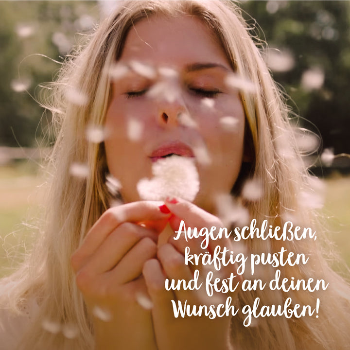 Augen schließen und kräftig pusten und fest an deinen Wunsch glauben
