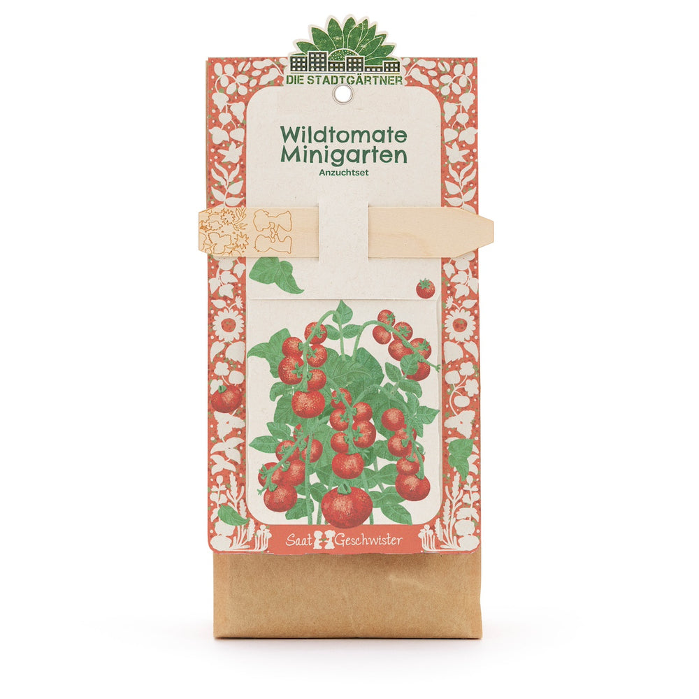 Anzuchtset – Minigarten BIO-Wildtomate I Set: Samen, Saatgut und Anzuchterde I Ideal als Geschenk oder Geschenkidee
