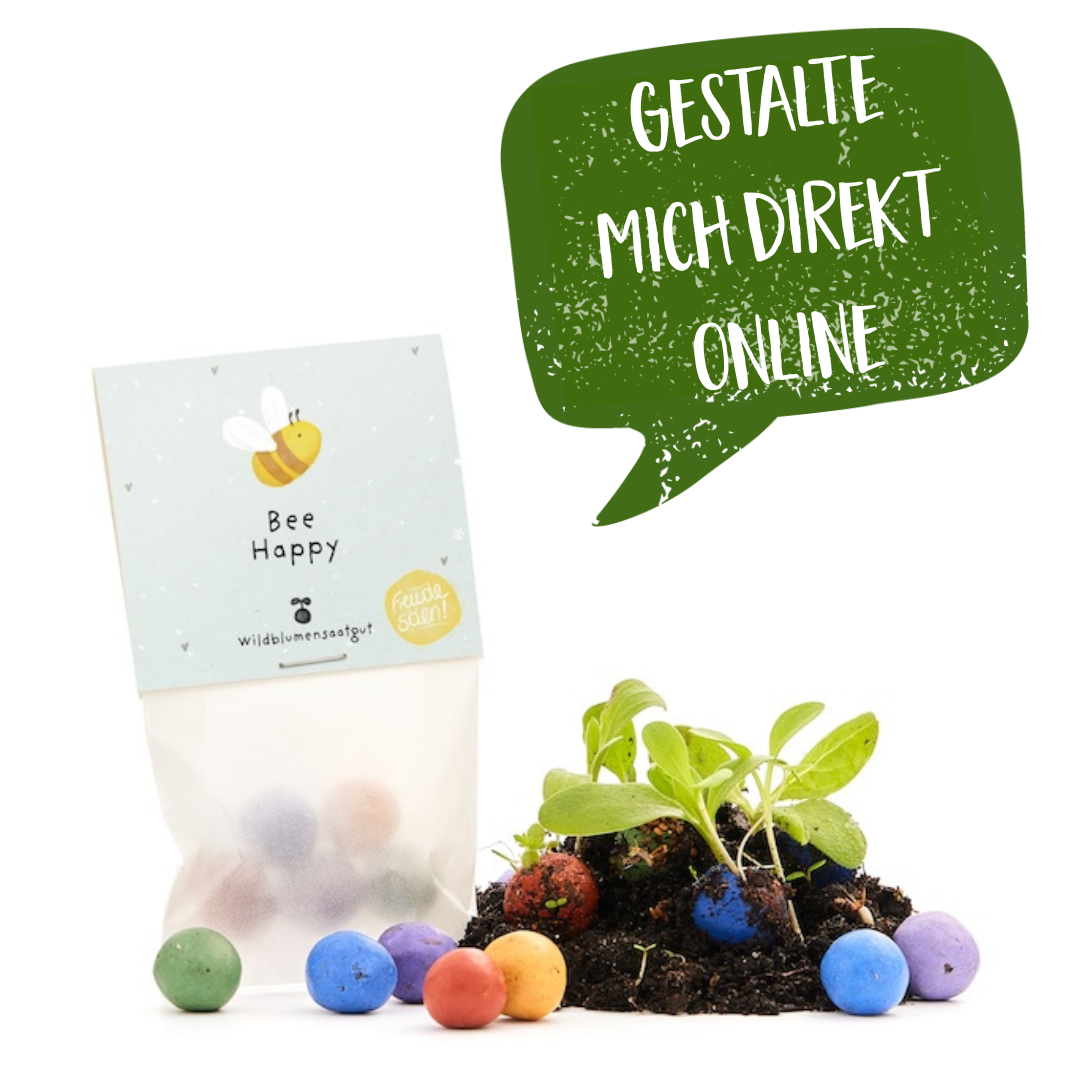 5 Blumenmurmeln im Pergamintütchen