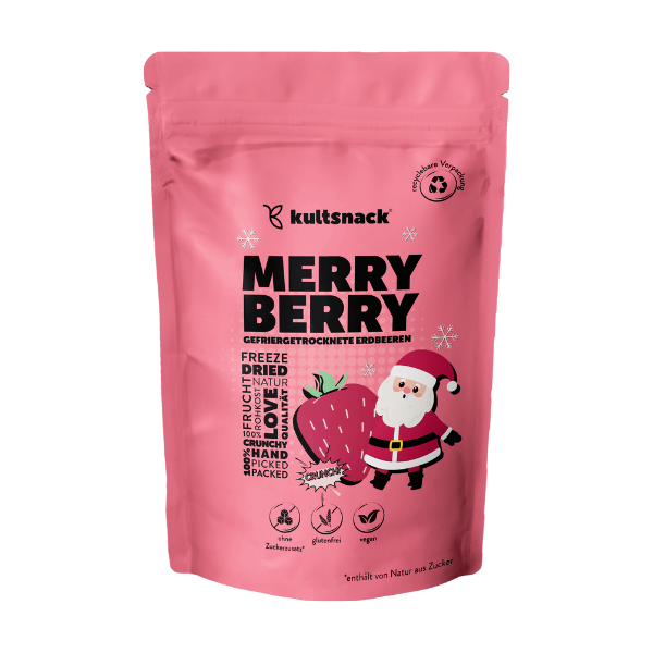 Gefriergetrocknete Erdbeerscheiben „Merry Berry“ (20 g)
