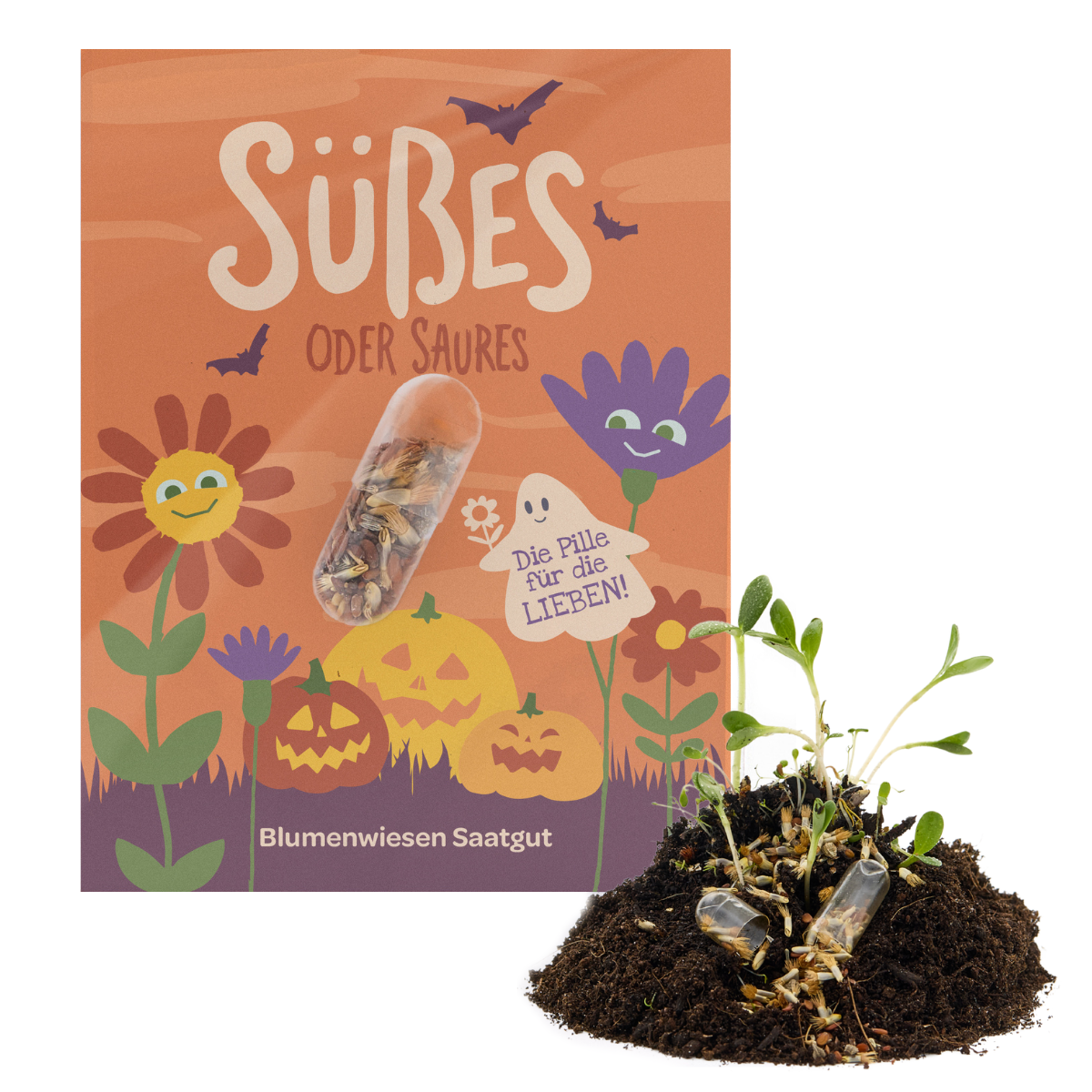 Halloween Saatpille "Süßes oder Saures" - Süßes